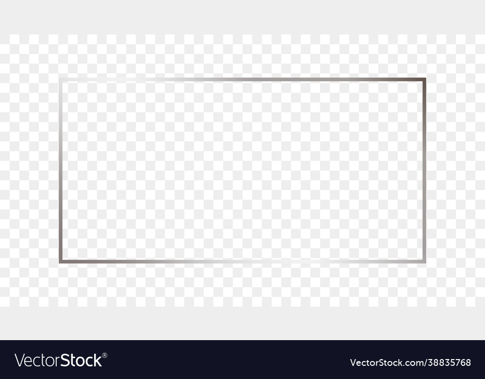 Silver glowing rectangular shape frame