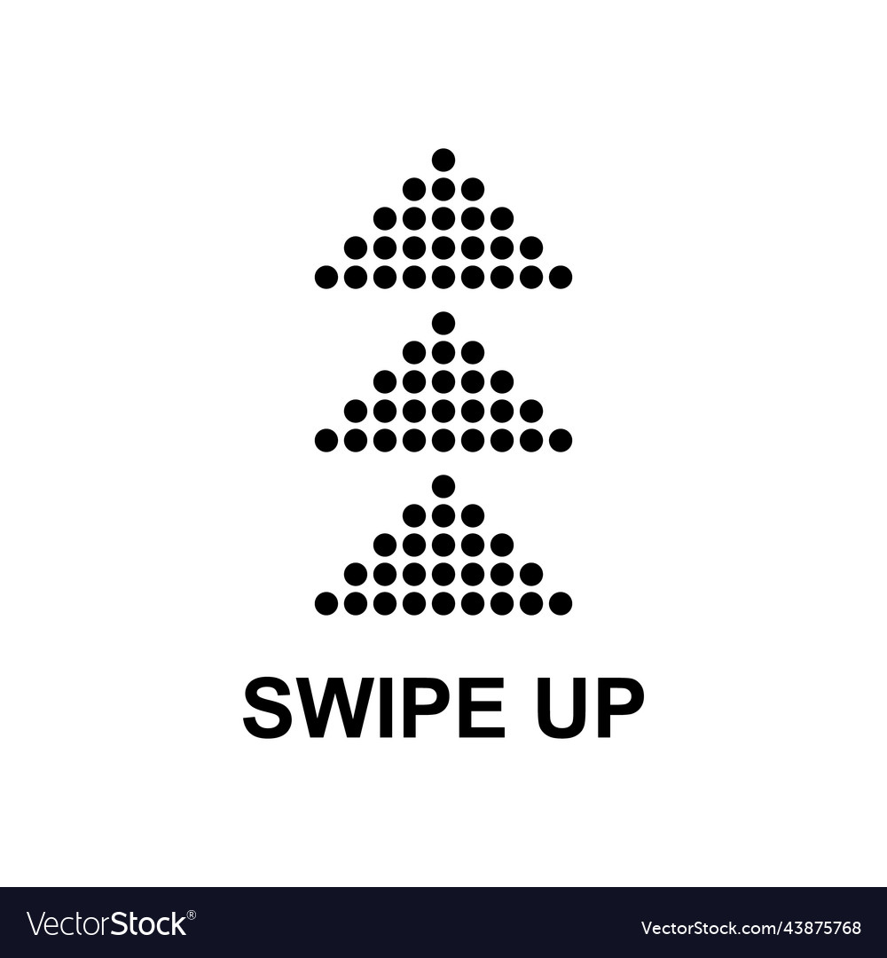 Swipe up internet button online web design arrow vector image Swipe up internet button online web design arrow