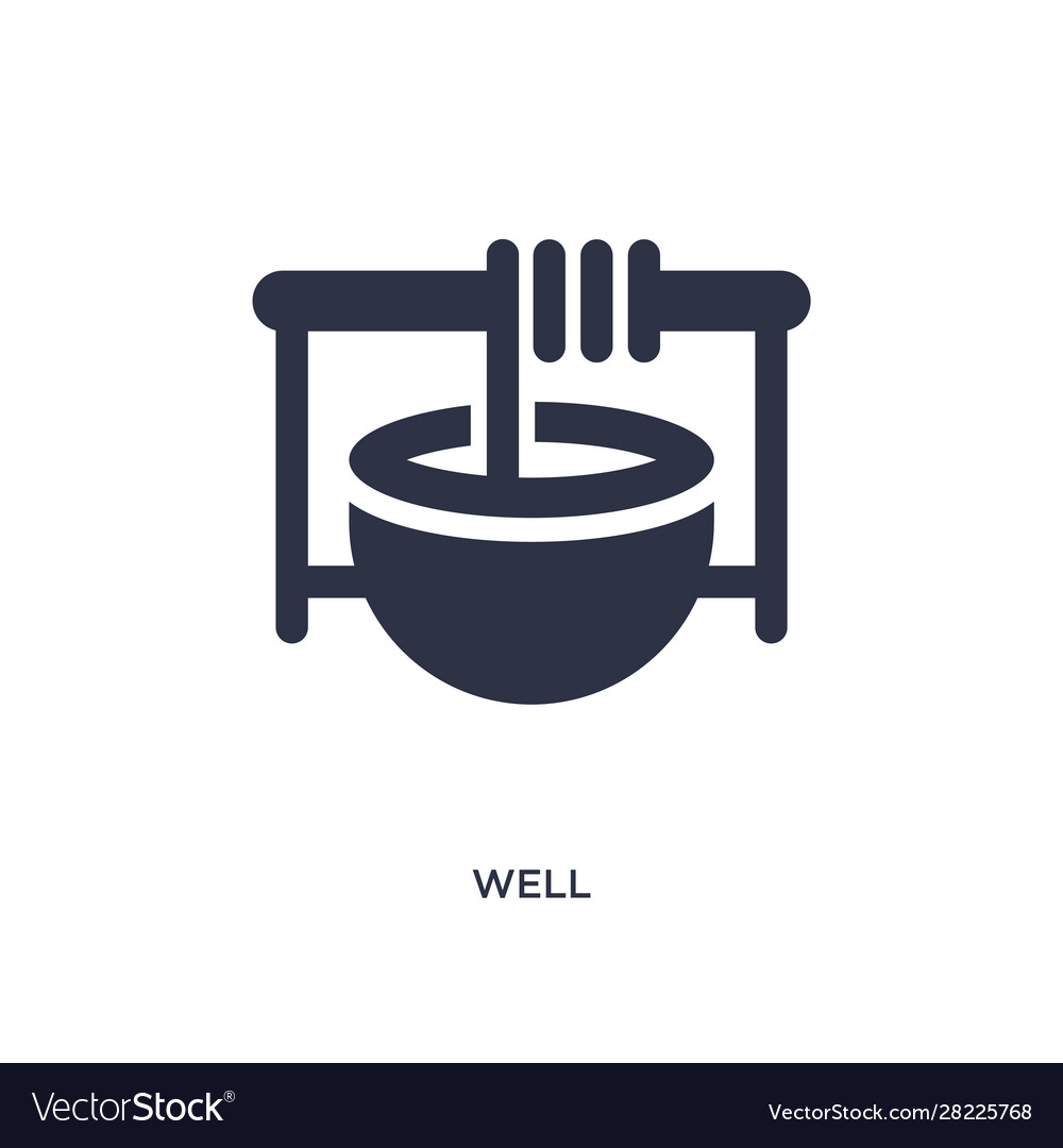 Well icon on white background simple element from
