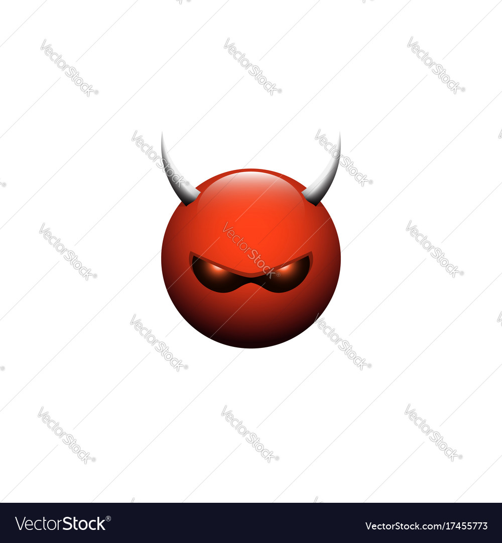 Angry Devil Icon Royalty Free Vector Image Vectorstock