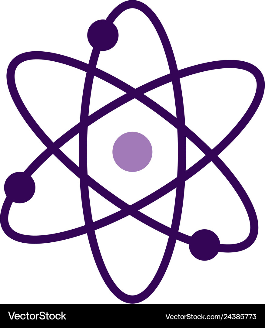 Atom molecule isolated icon Royalty Free Vector Image