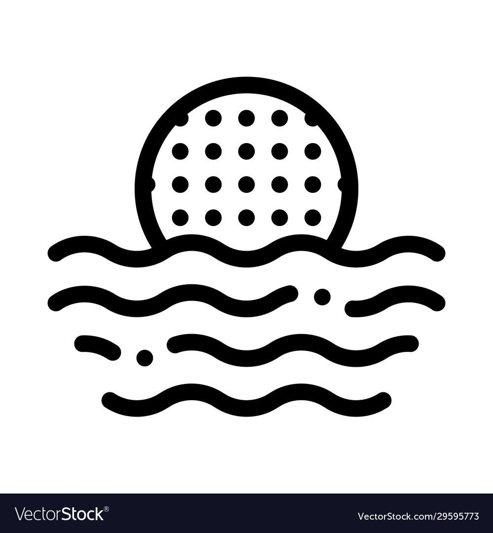 Ball on water icon outline