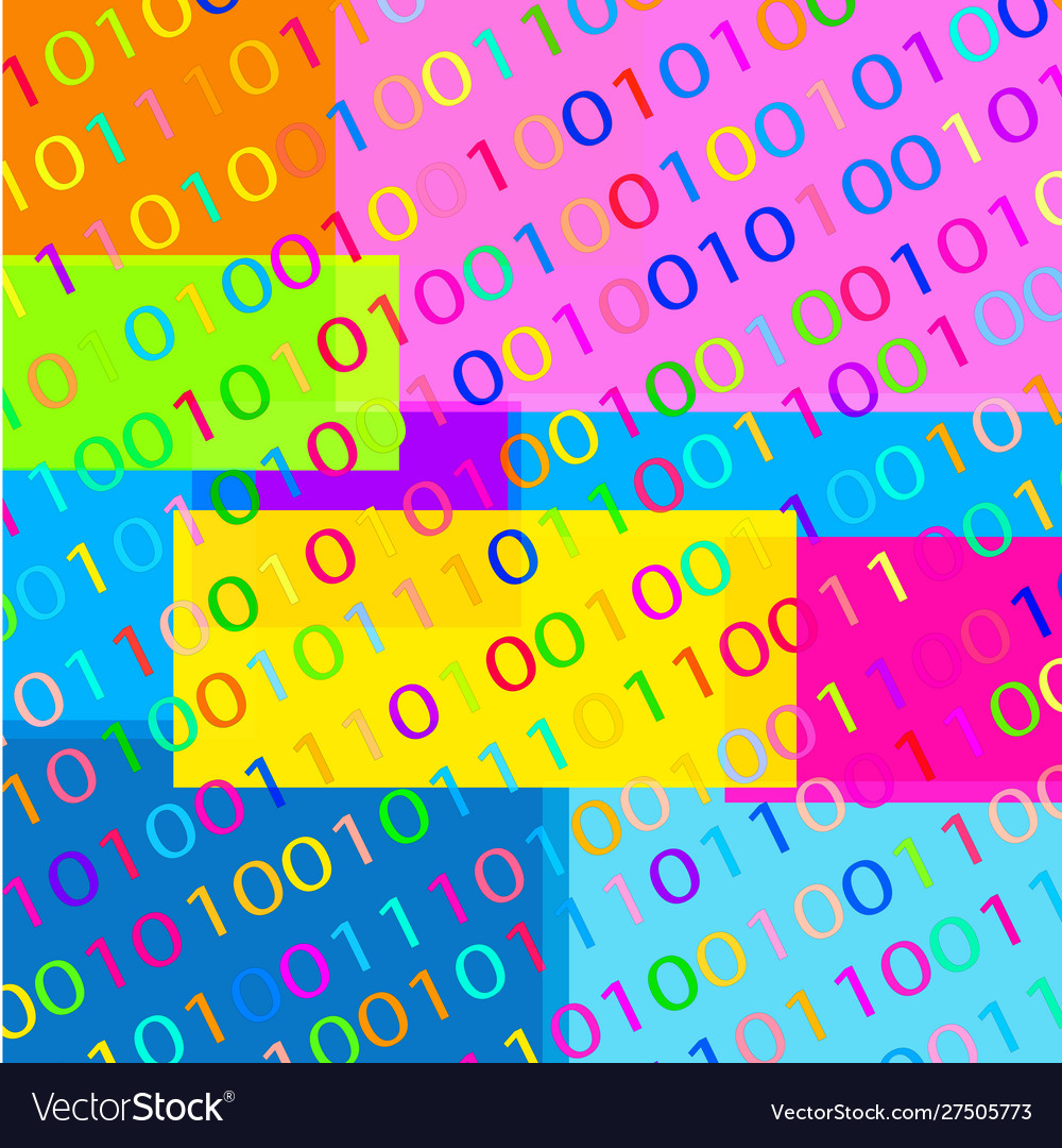 Binary code and geometric shapes