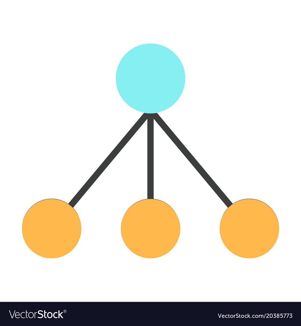 Blockchain node icon simple minimal pictograph
