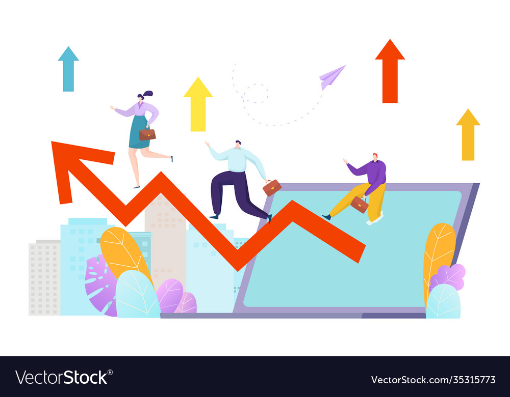 Business marketing growth finance arrow concept Vector Image