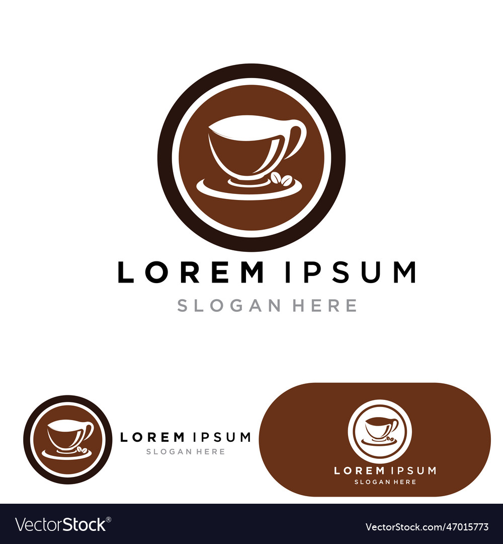 Coffee cup logo template icon design Royalty Free Vector