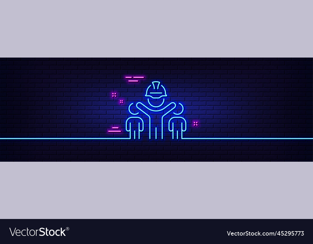 Engineering team line icon engineer or architect vector image Engineering team line icon engineer or architect