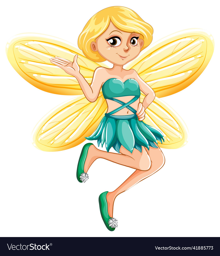 Fantastic fairy girl cartoon character Royalty Free Vector