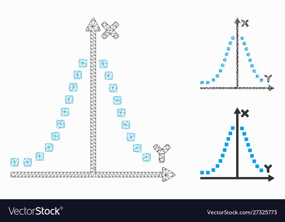 Gauss-Plot-Netz-Modell und Dreieck vector image Gauss-Plot-Netz-Modell und Dreieck