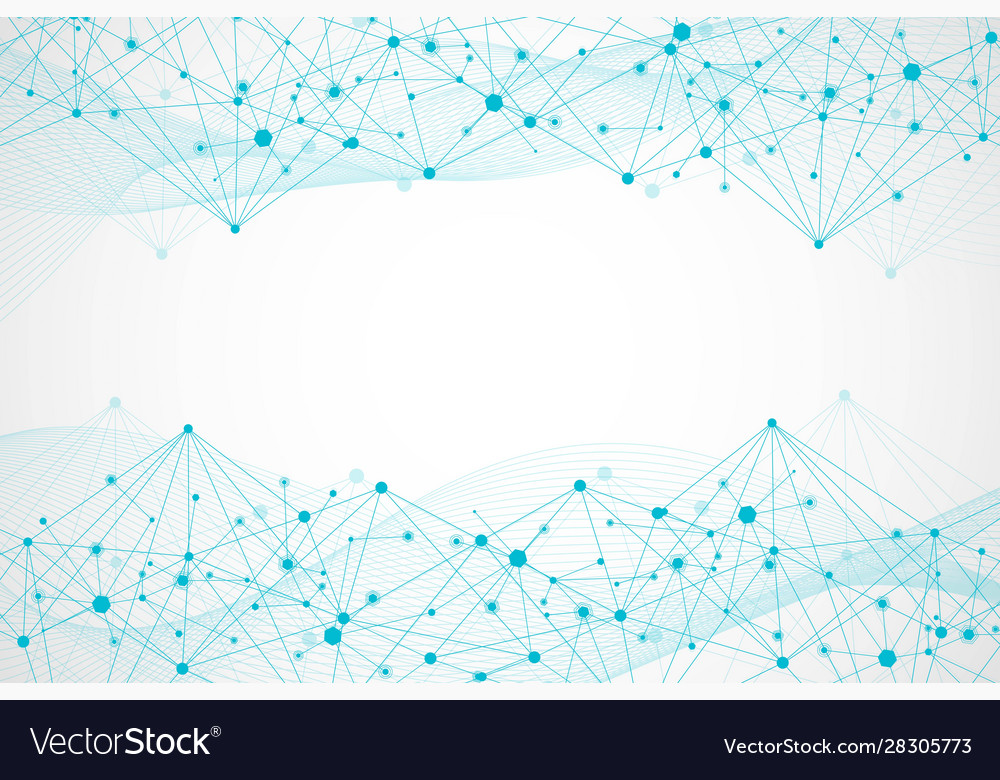Geometric abstract background with connected line vector image Geometric abstract background with connected line