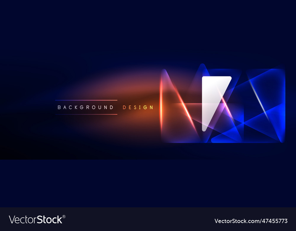 Neon lights hacking geometric background virtual vector image Neon lights hacking geometric background virtual