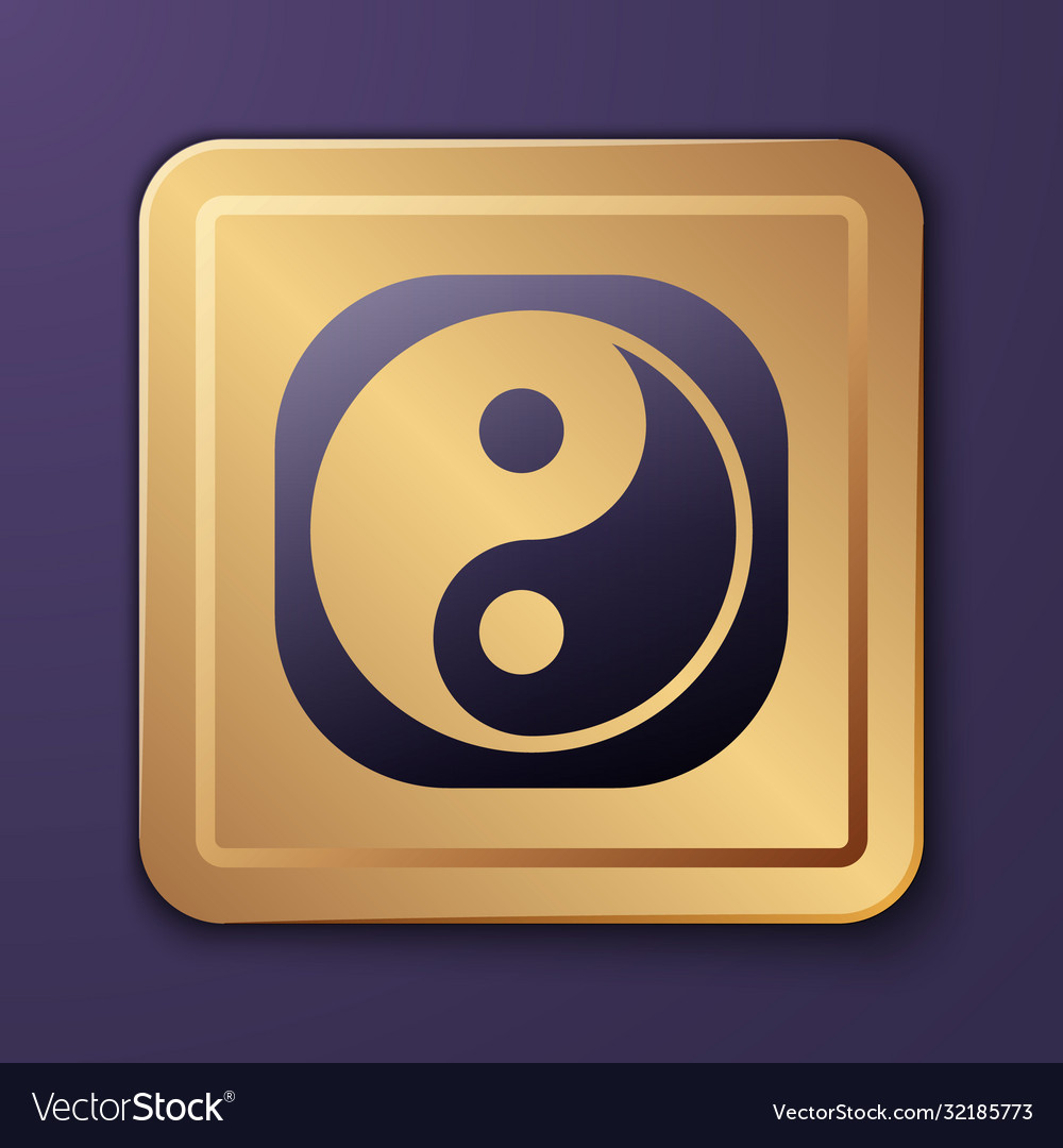 Purple yin yang symbol harmony and balance icon vector image Purple yin yang symbol harmony and balance icon