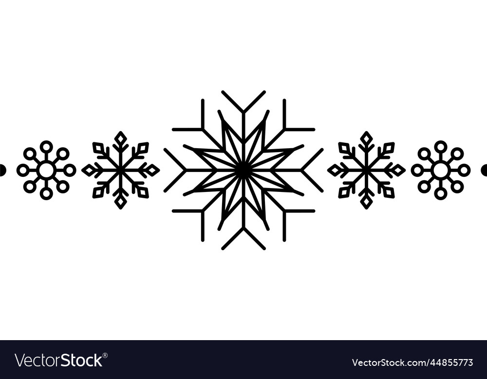 Snowflake frame element winter Vector Image Snowflake frame element winter