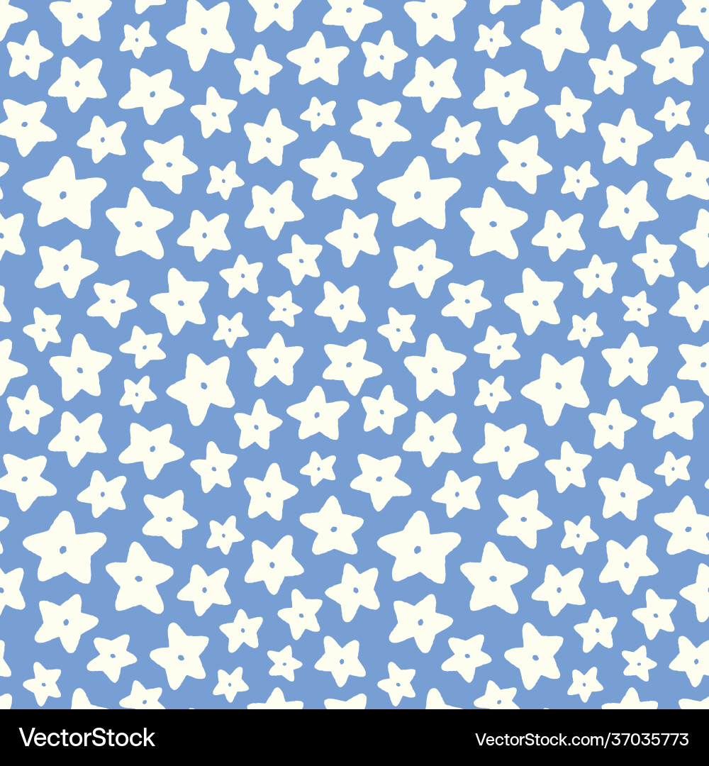 Star pattern design cute seamless repeat Vector Image
