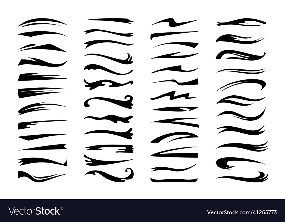 Premium Vector  Swoosh tails retro swooshes typography curly font tail  sport vintage text decoration lettering banners underline accent tidy vector  collection