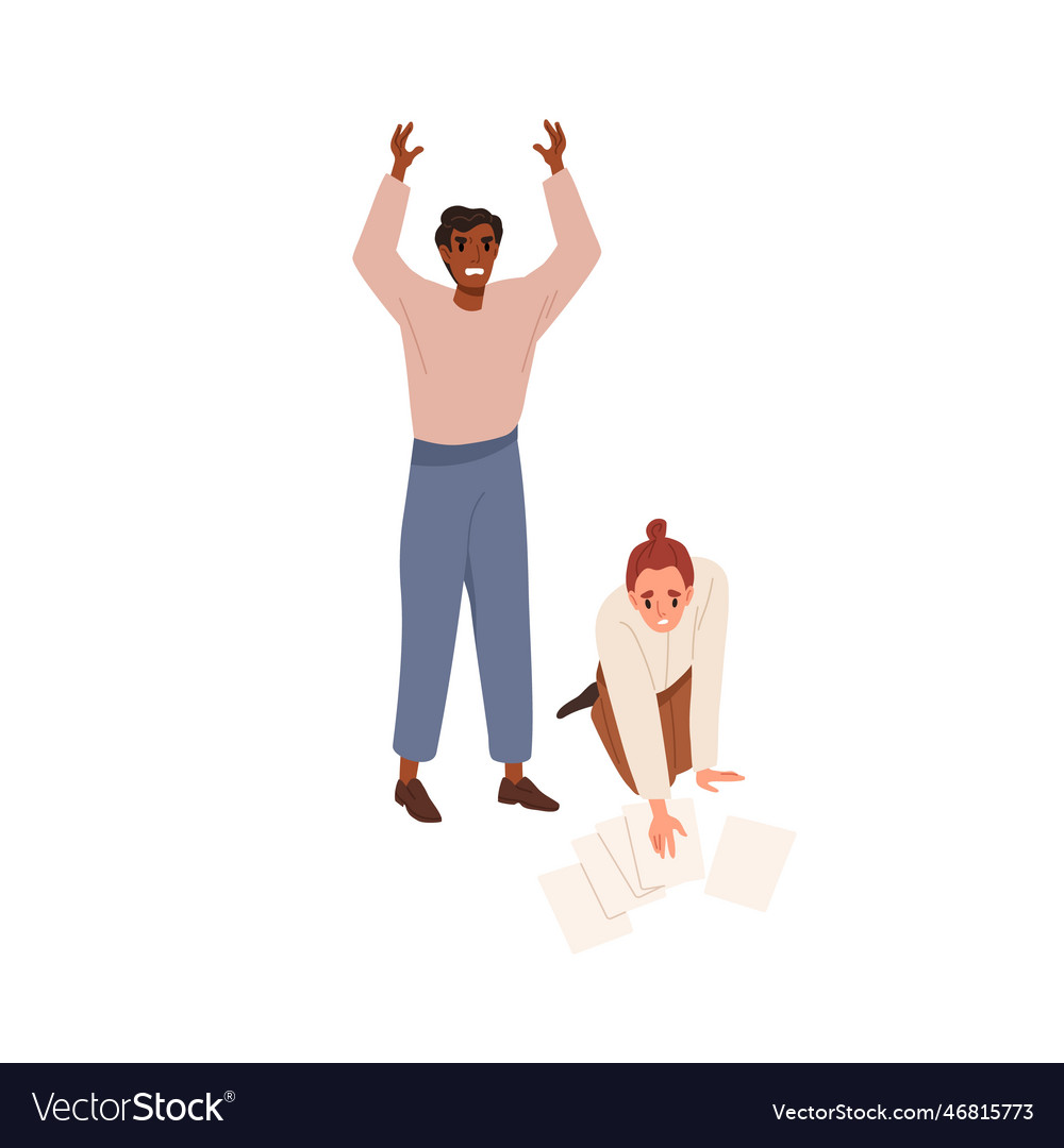 Unhappy employees with work problems Royalty Free Vector