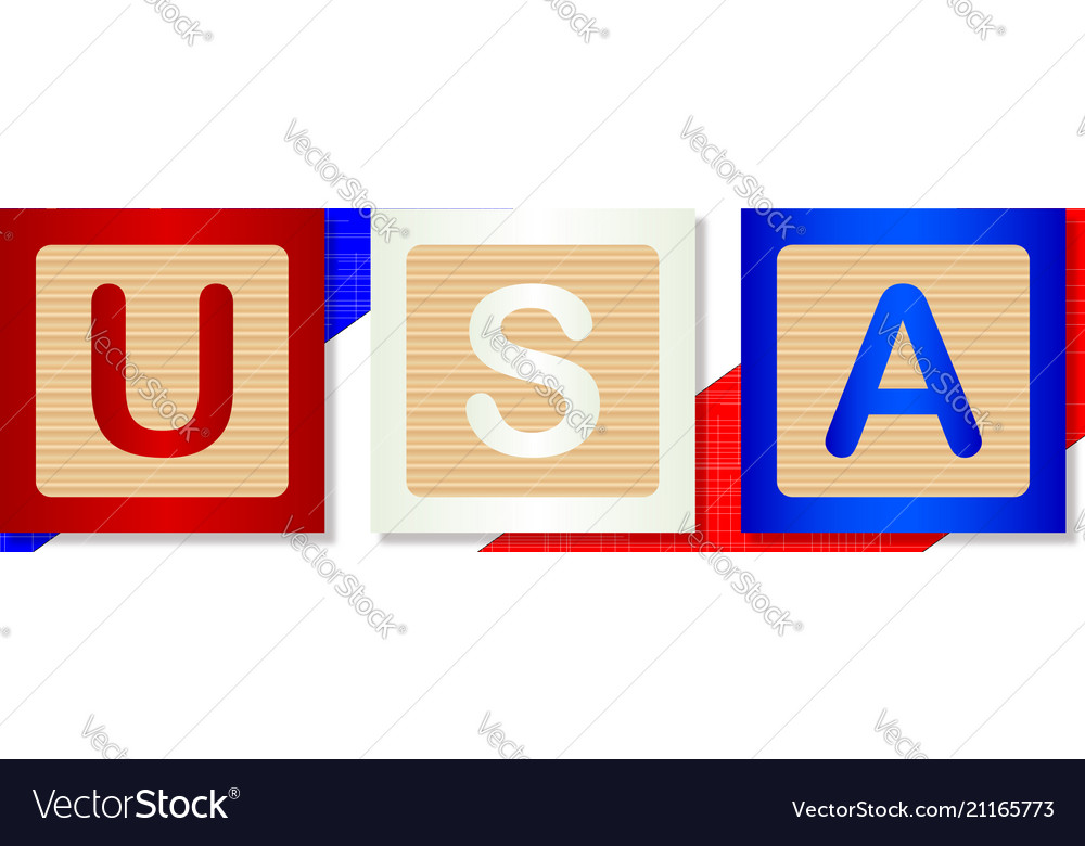 Usa hot sale block letters