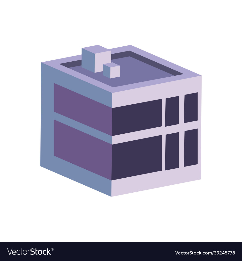 Cube isometric building