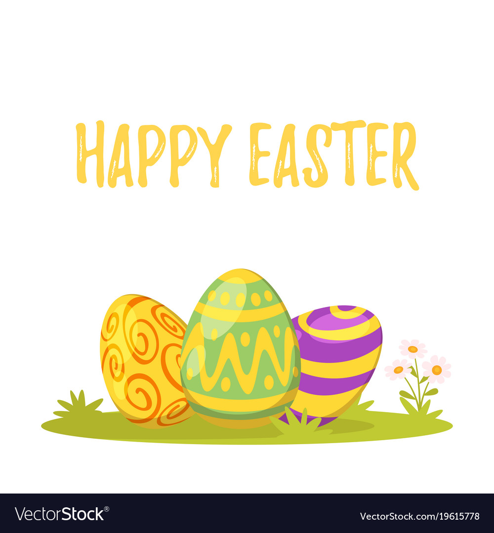 Easter Day Greeting Card Royalty Free Vector Image