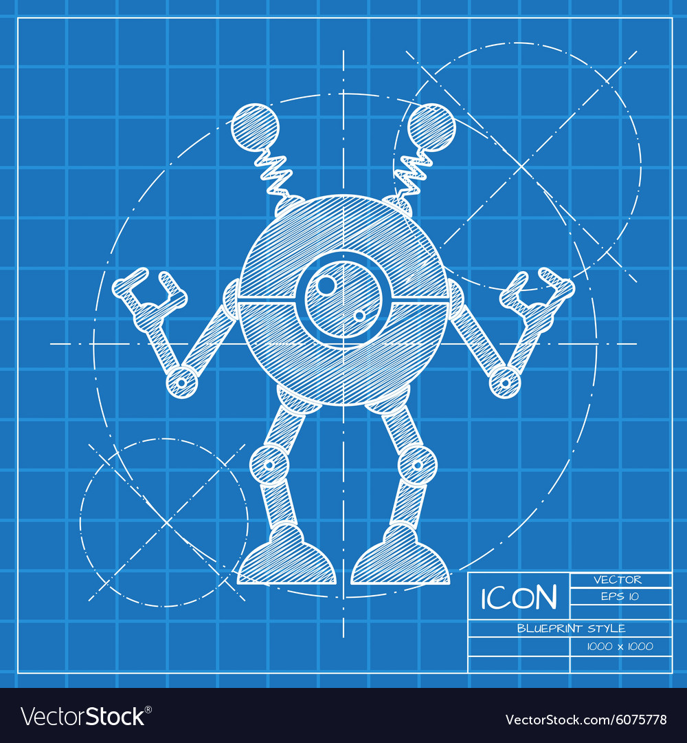 Flat color robot toy