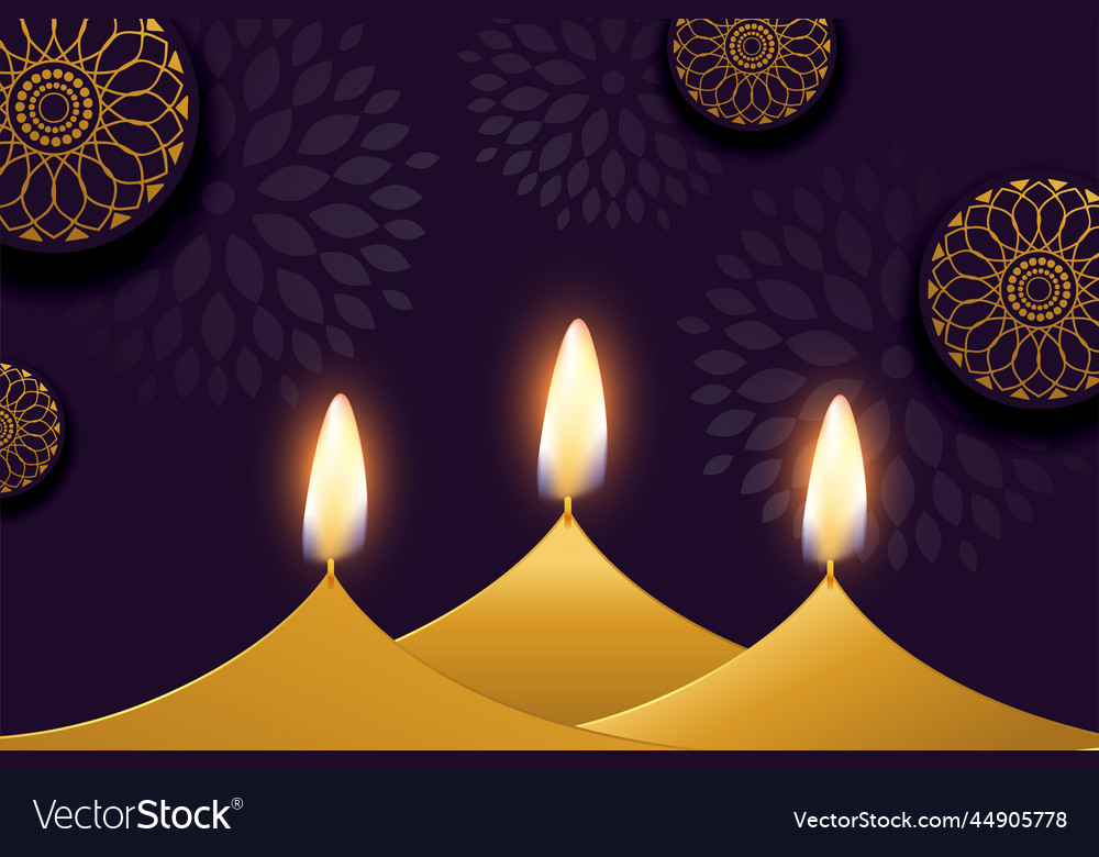 Indian style diwali template in purple background Vector Image