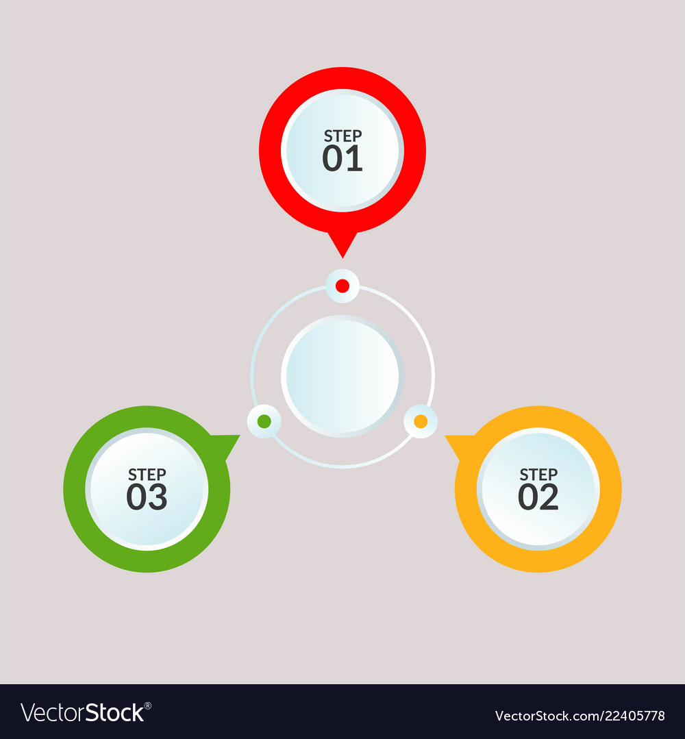 Infographic template of circle connection for use