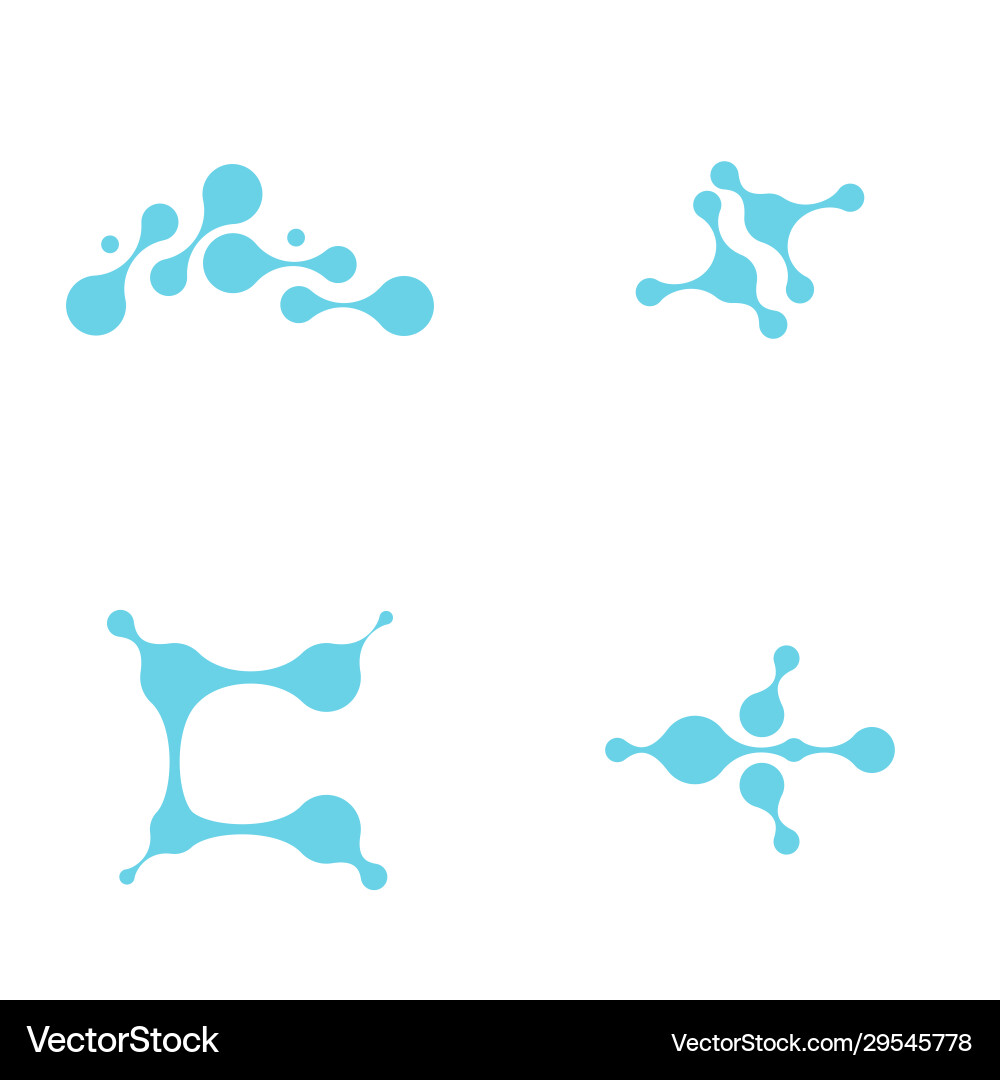 Molecule logo template Royalty Free Vector Image