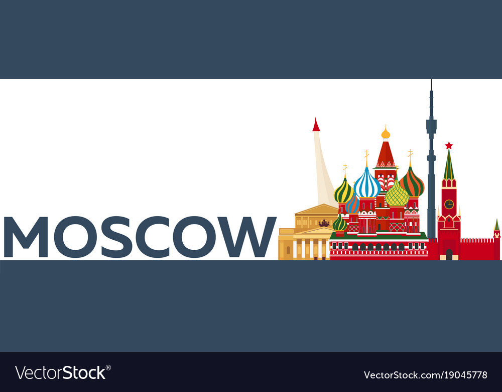 Moscow tourism travelling moscow Royalty Free Vector Image