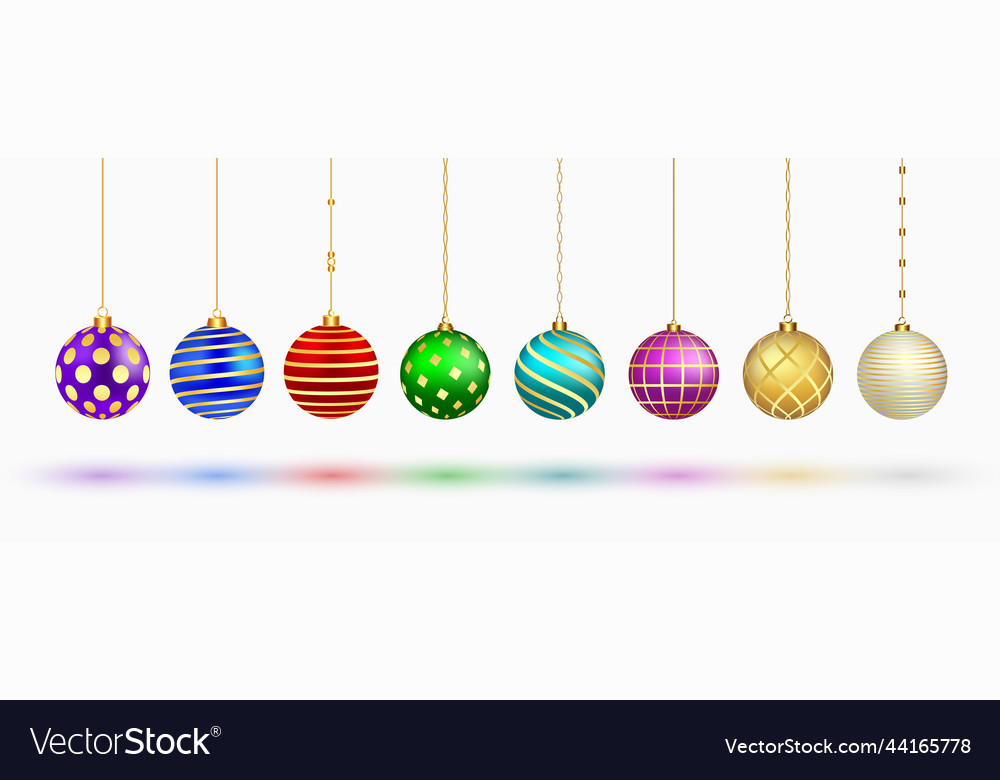 Pack of 3d xmas bauble icons for christmas design