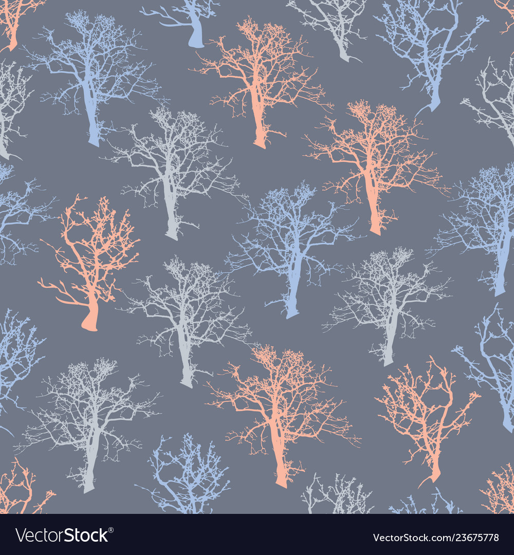 Seamless forest tree background vector image Seamless forest tree background