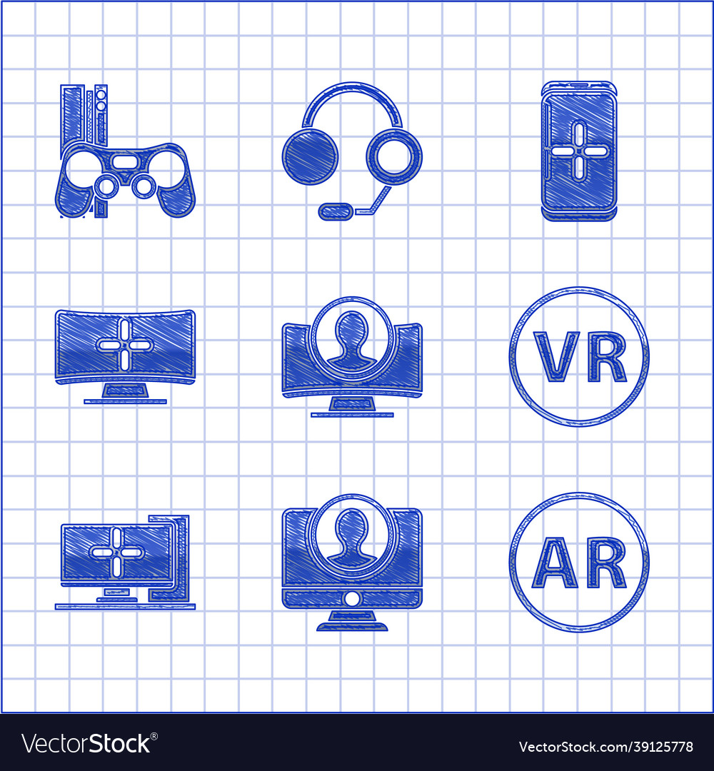 Set create account screen ar augmented reality vector image Set create account screen ar augmented reality
