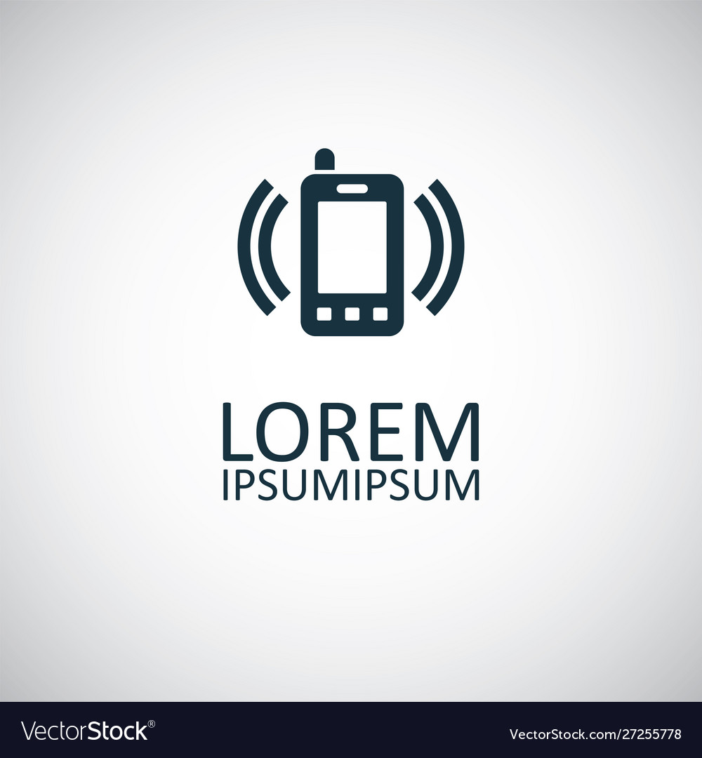 Smartphone calling icon for web and ui on white