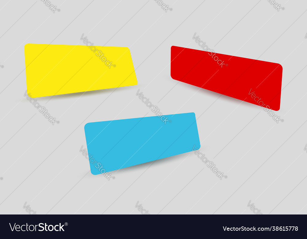 Title boxes in different angles empty text vector image Title boxes in different angles empty text