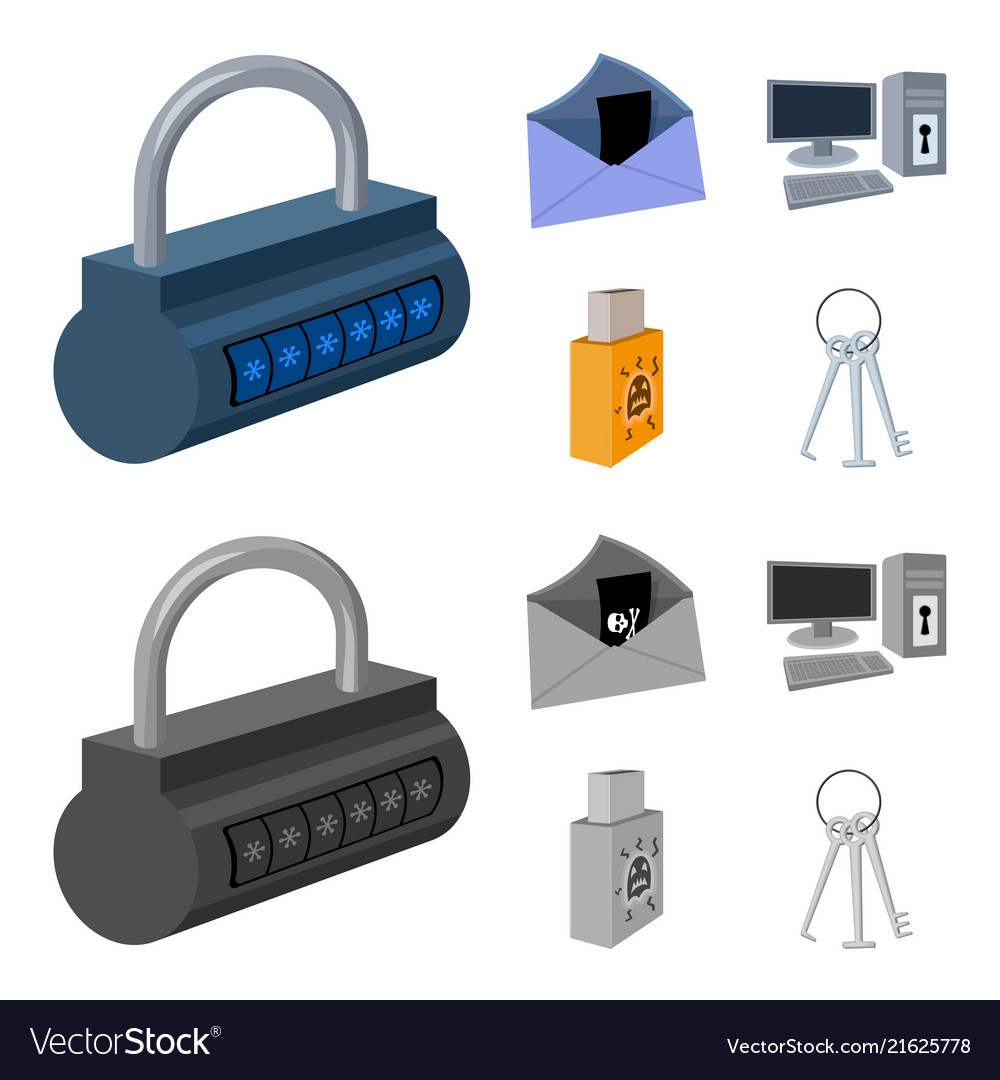 Virus monitor display screen hackers vector image Virus monitor display screen hackers