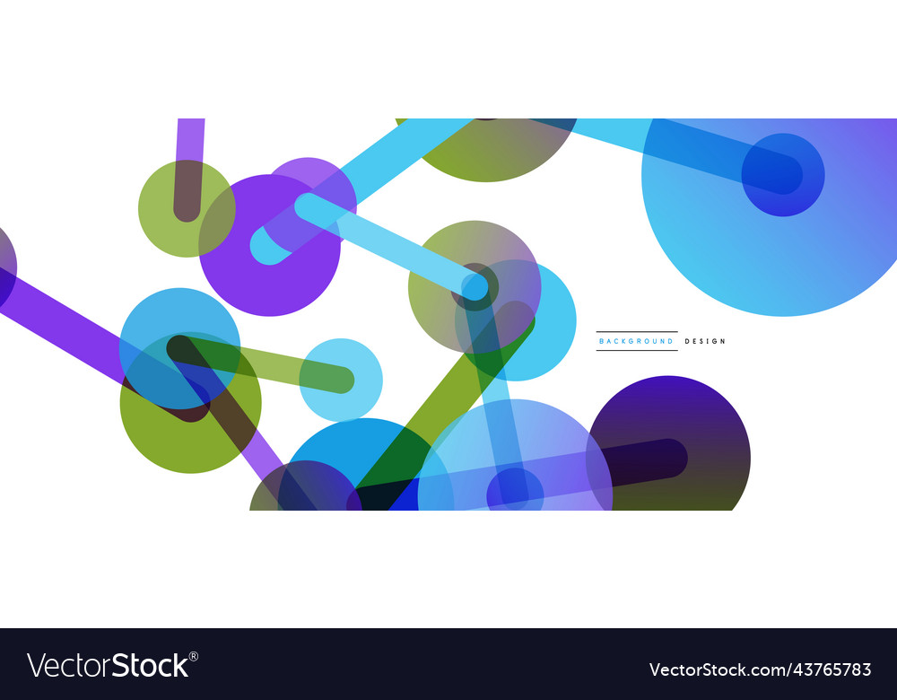 Abstract background round dots connected by lines Vector Image Abstract background round dots connected by lines