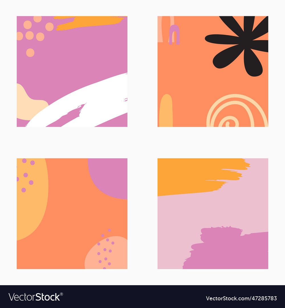 Abstract shapes square background template