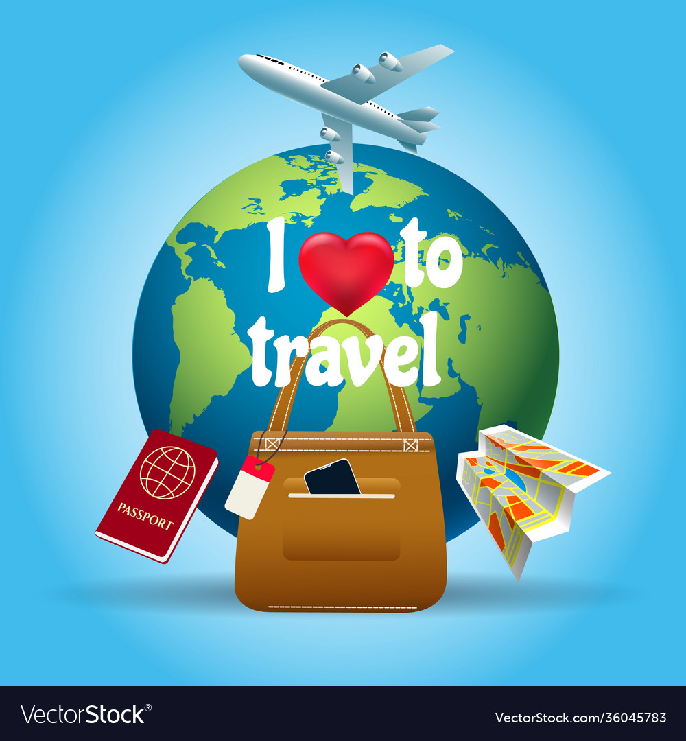 Around earth travelling poster vector image Around earth travelling poster