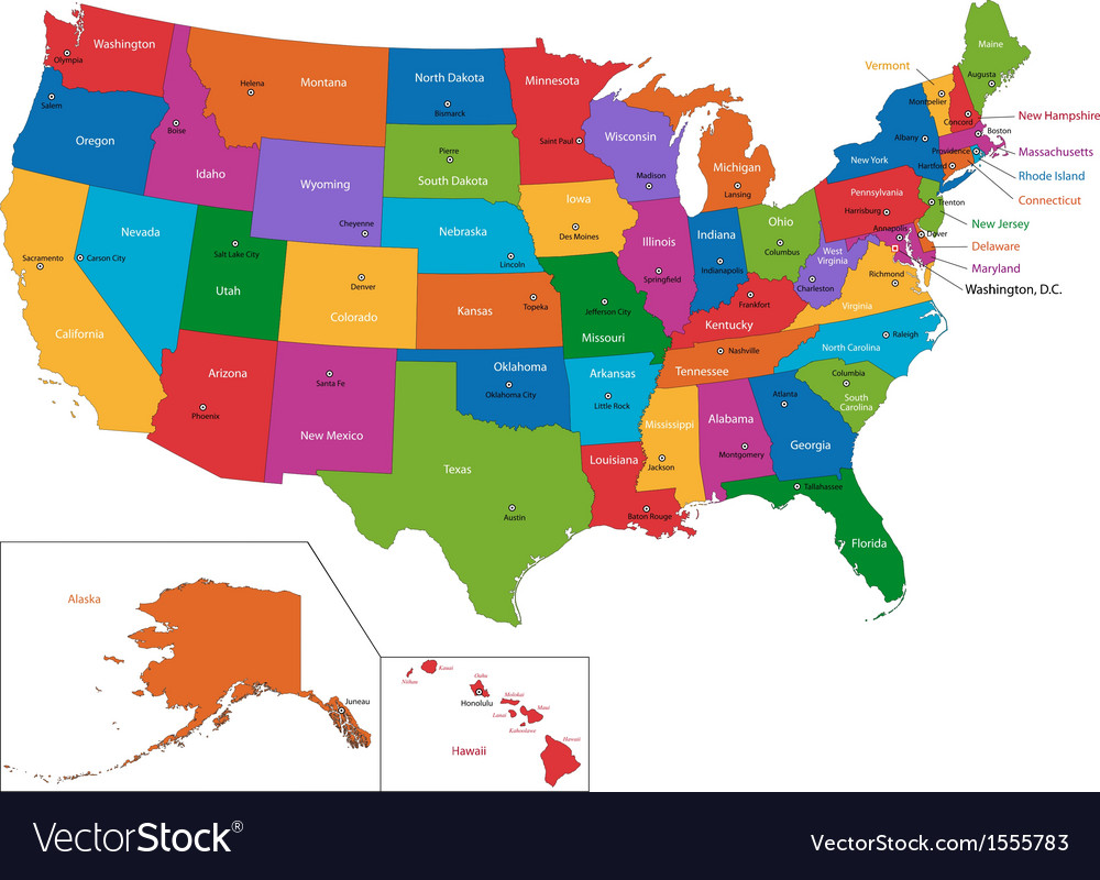 United States Map Colorful Campus Map | My XXX Hot Girl