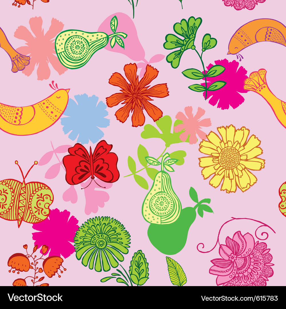 Cutesy scrapbook pattern Royalty Free Vector Image