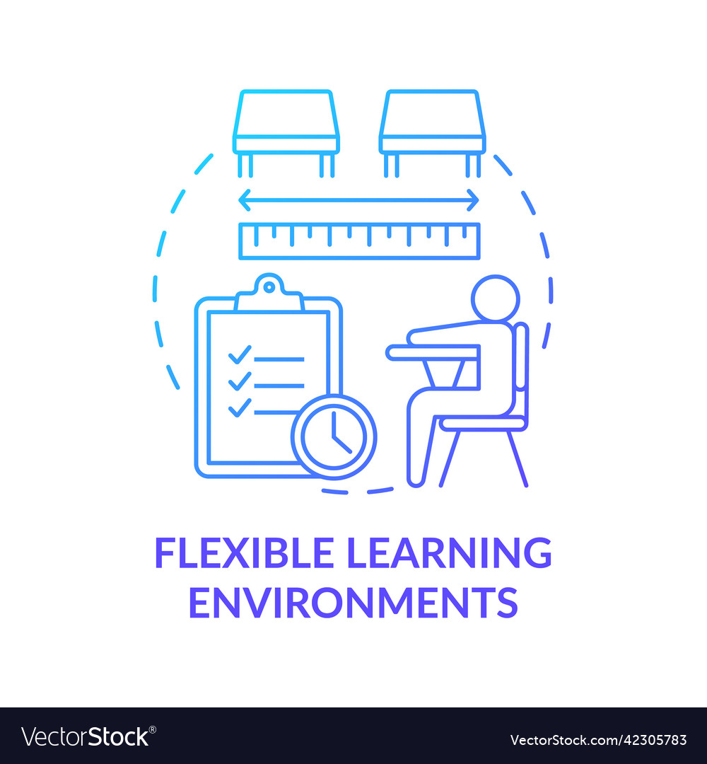 Flexible learning environments blue gradient
