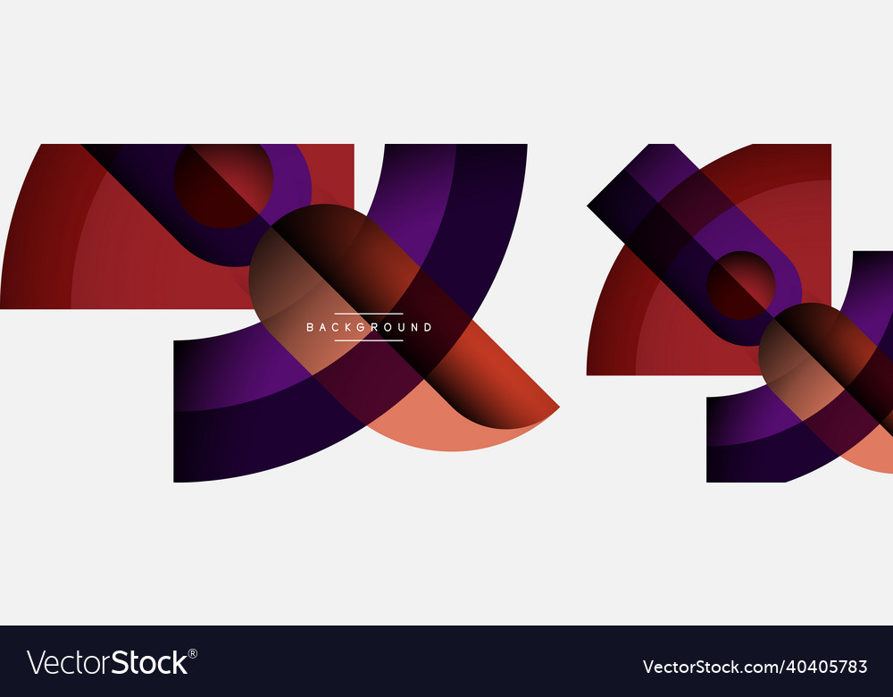 Geometric abstract background round shapes vector image Geometric abstract background round shapes