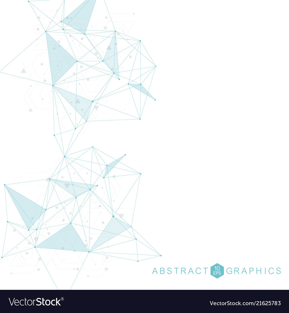 Geometric abstract background with connected line vector image Geometric abstract background with connected line