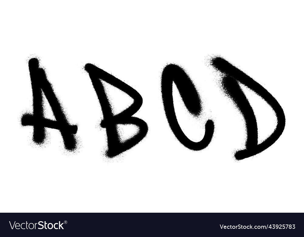 Graffiti Alphabet - Black Spray Font