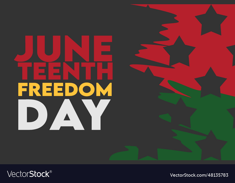 Juneteenth freedom day with beautiful view Vector Image