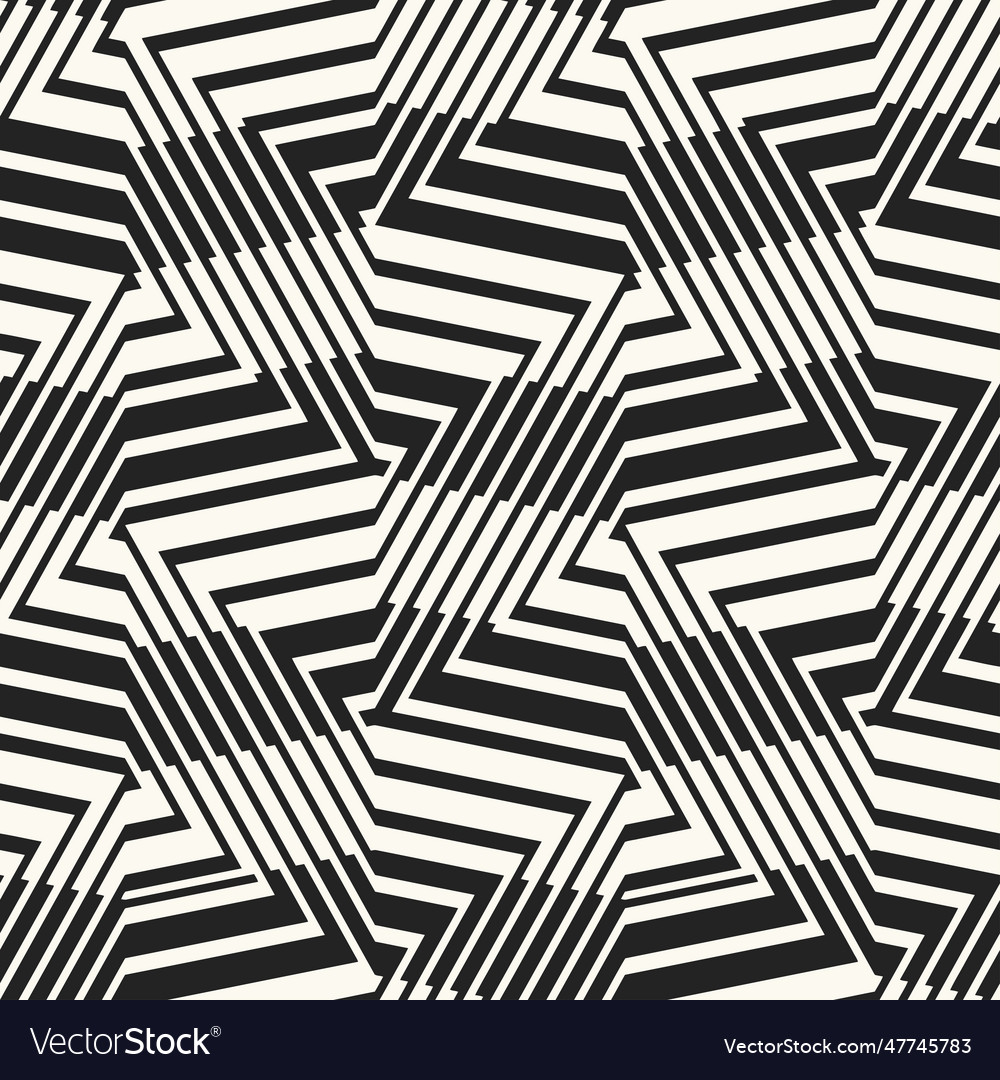 Monochrome glitch effect textured zigzag pattern vector image Monochrome glitch effect textured zigzag pattern