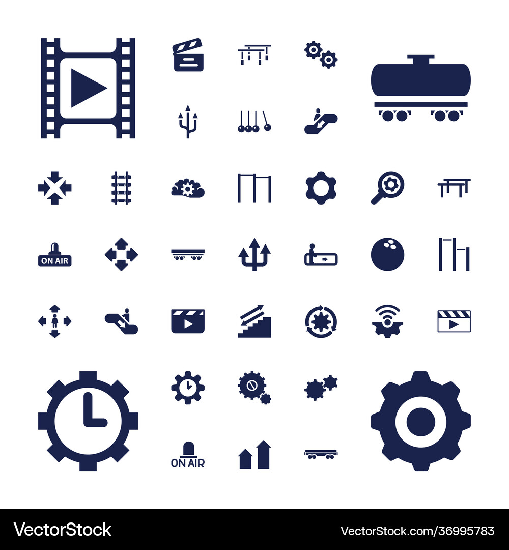 Motion icons Royalty Free Vector Image - VectorStock