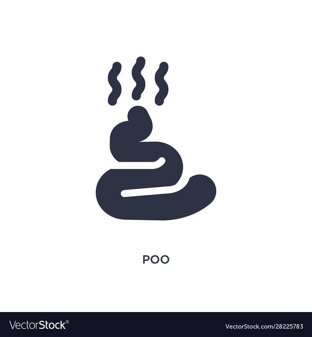 Poo icon on white background simple element from Vector Image
