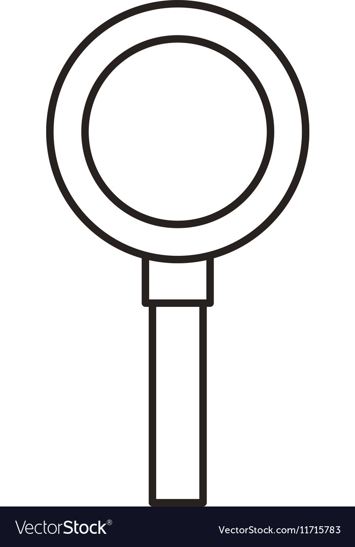 Search Magnifying Glass Flat Line Icon Royalty Free Vector