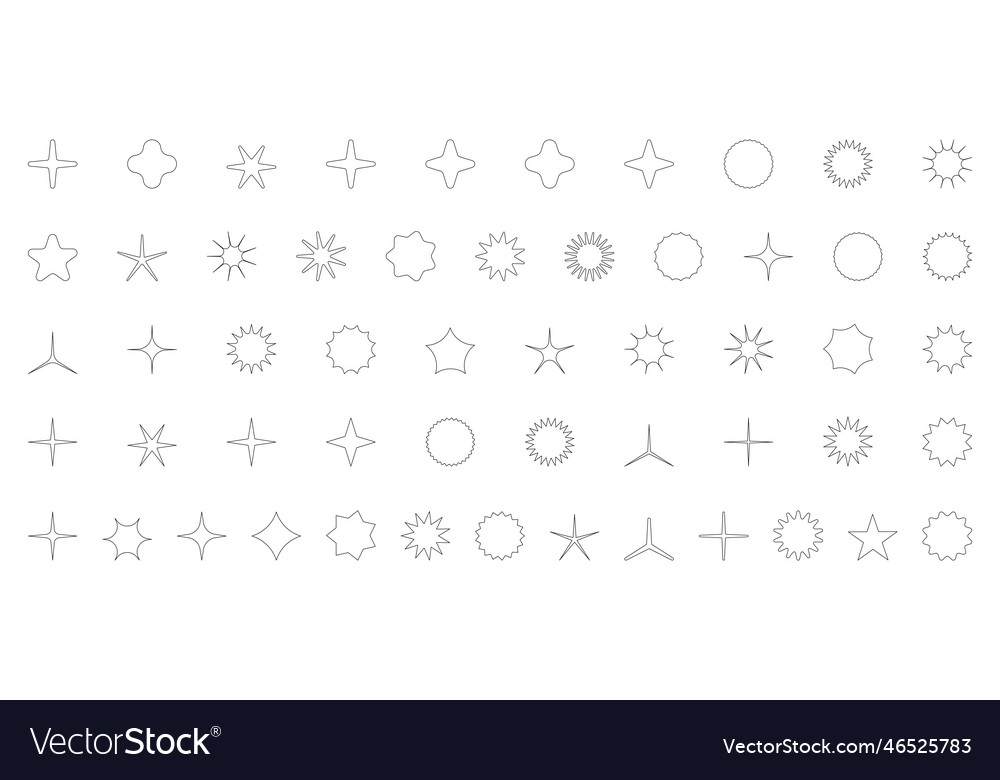 Simple minimalistic outline elements abstract Vector Image Simple minimalistic outline elements abstract