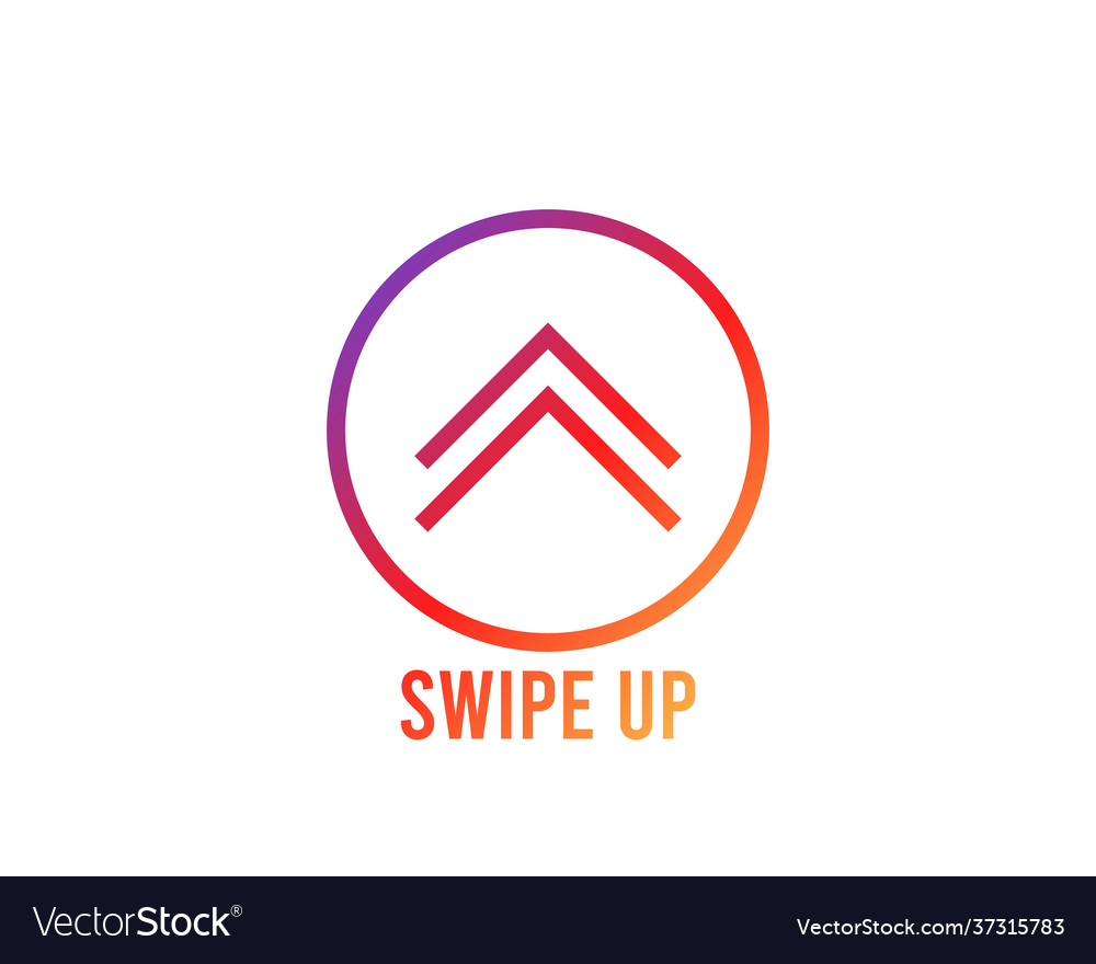 Swipe up buttons set application and social